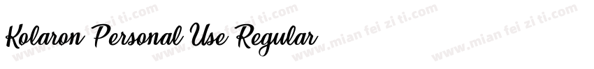Kolaron Personal Use Regular字体转换